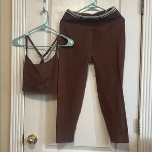 PINK vs Brown Activewear Set
